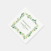 Spring Green Botanical Herbs Wedding Servet (Hoek)