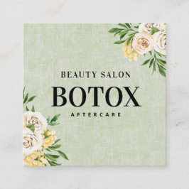 Spring Green Botox Aftercare Square Visitekaartje