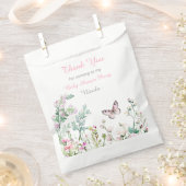 Spring Green Butterfly Floral Baby shower Bedankzakje (Geknipt)