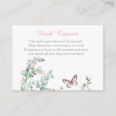 Spring Green Butterfly Floral Baby shower Informatiekaartje (Voorkant)
