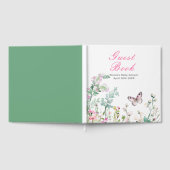 Spring Green Butterfly Floral Wedding Gastenboek (Volledig)