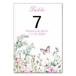 Spring Green Butterfly Floral Wedding Kaart