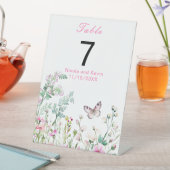 Spring Green Butterfly Floral Wedding Reclamebord Met Voetstuk (Insitu)