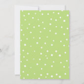 Spring Green Confetti Stip Baby shower Uitnodiging (Achterkant)