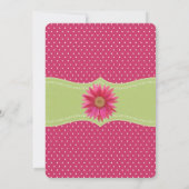 Spring Green en Fuschia Pink Daisy Vrijgezellenfee Kaart (Achterkant)