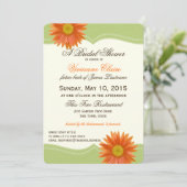 Spring Green en Sinaasappel Daisy Vrijgezellenfees Kaart (Staand voorkant)