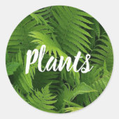 SPRING GREEN FERN FOTO ROUND STICKER (Voorkant)