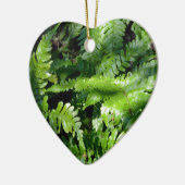 Spring Green Ferns boho botanisch Keramisch Ornament (Links)