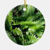 Spring Green Ferns boho botanisch Keramisch Ornament (Voorkant)