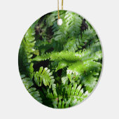 Spring Green Ferns boho botanisch Keramisch Ornament (Links)