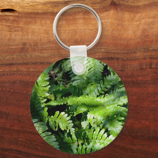 Spring Green Ferns boho botanisch Sleutelhanger (Voorkant)