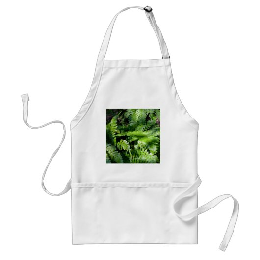 Spring Green Ferns boho botanisch Standaard Schort (Voorkant)