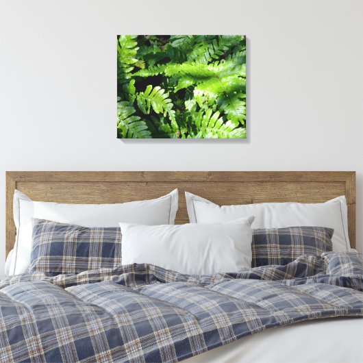 Spring Green Ferns Canvas Afdruk (Insitu (Slaapkamer))