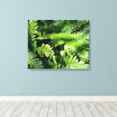Spring Green Ferns Canvas Afdruk (Insitu (Houten vloer))