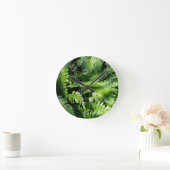 Spring Green Ferns Ronde Klok (Huis)