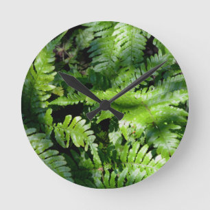 Spring Green Ferns Ronde Klok