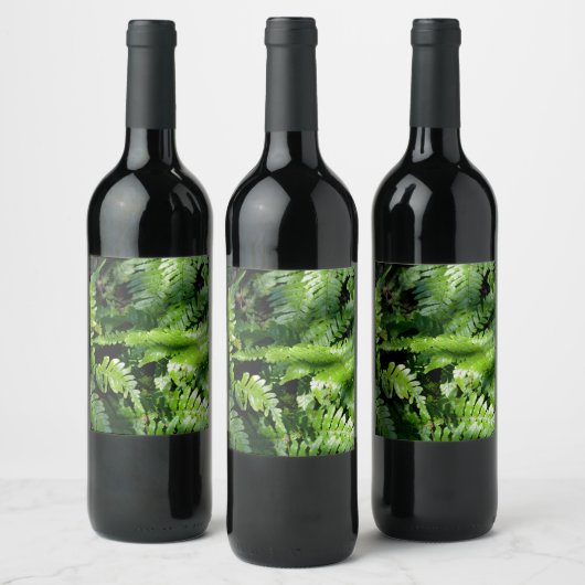 Spring Green Ferns Wijn Etiket (Flessen)
