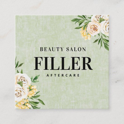 Spring Green Filler Aftercare Square Visitekaartje (Voorkant)