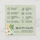 Spring Green Filler Aftercare Square Visitekaartje (Achterkant)