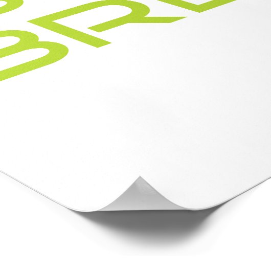 Spring Green Focus Believe Breathe Poster (Hoek)