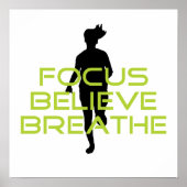Spring Green Focus Believe Breathe Poster (Voorkant)