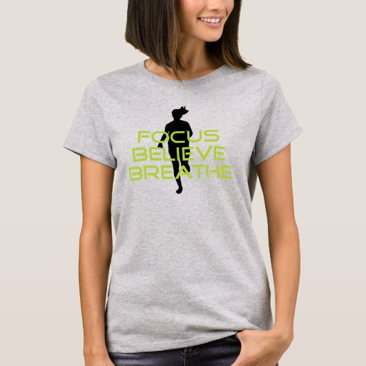 Spring Green Focus Believe Breathe T-shirt (Voorkant)