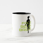 Spring Green Focus Believe Breathe Tweekleurige Koffiemok (Voorkant rechts)