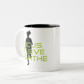 Spring Green Focus Believe Breathe Tweekleurige Koffiemok (Voorkant links)