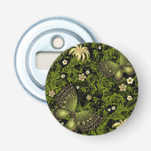 Spring Green-Gold Pattern Button Flesopener (Voorkant)