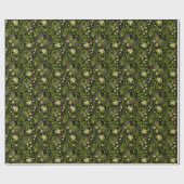 Spring Green-Gold Pattern Cadeaupapier (Vlak)