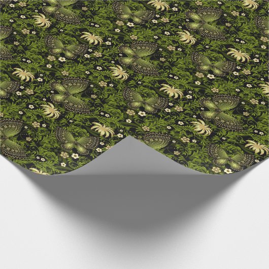 Spring Green-Gold Pattern Cadeaupapier (Hoek)