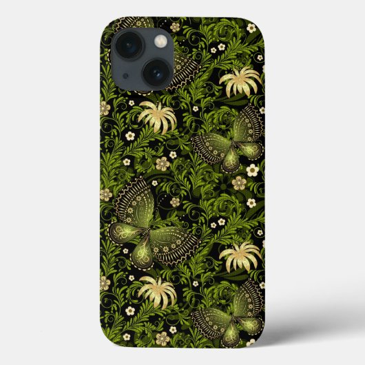 Spring Green-Gold Pattern Case-Mate iPhone Case (Achterkant)