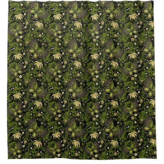 Spring Green-Gold Pattern Douchegordijn (Voorkant)