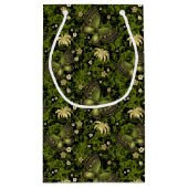 Spring Green-Gold Pattern Klein Cadeauzakje (Achterkant)