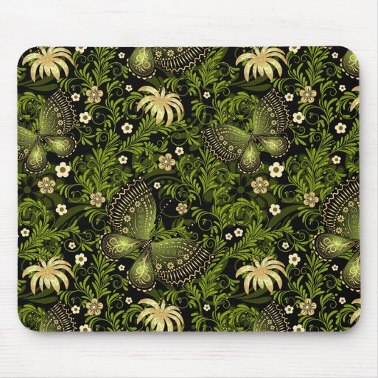 Spring Green-Gold Pattern Muismat (Voorkant)