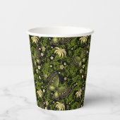 Spring Green-Gold Pattern Papieren Bekers (Achterkant)
