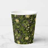 Spring Green-Gold Pattern Papieren Bekers (Voorkant)