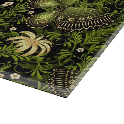 Spring Green-Gold Pattern Snijplank (Hoek)