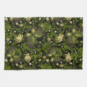 Spring Green-Gold Pattern Theedoek (Horizontaal)