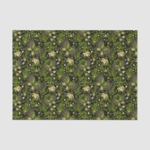 Spring Green-Gold Pattern Tissuepapier