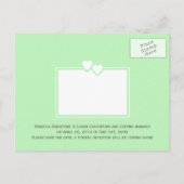 Spring Green Hearts: Save the Date Aankondigingskaart (Achterkant)