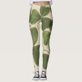 Spring Green Irish Shamrock Design Leggings (Voorkant)
