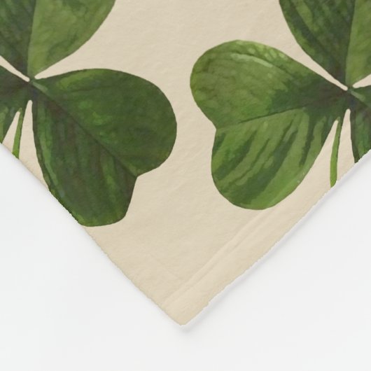 Spring Green Irish Shamrock Pattern Fleece Deken (Hoek)