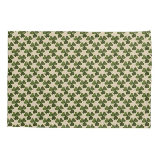 Spring Green Irish Shamrock Pattern Kussensloop (Achterkant)