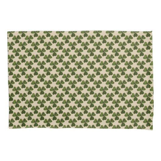 Spring Green Irish Shamrock Pattern Kussensloop (Voorkant)