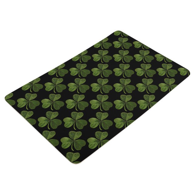 Spring Green Irish Shamrock Pattern Vloermat (3/4)