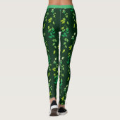 Spring Green Ivy Botanical Forest Green Cute Yoga Leggings (Achterkant)