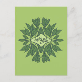 Spring Green laat esthetische typografie achter Briefkaart