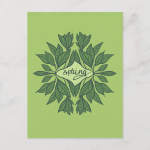 Spring Green laat esthetische typografie achter Briefkaart