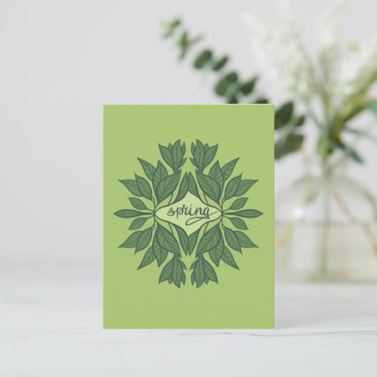 Spring Green laat esthetische typografie achter Briefkaart (Staand voorkant)